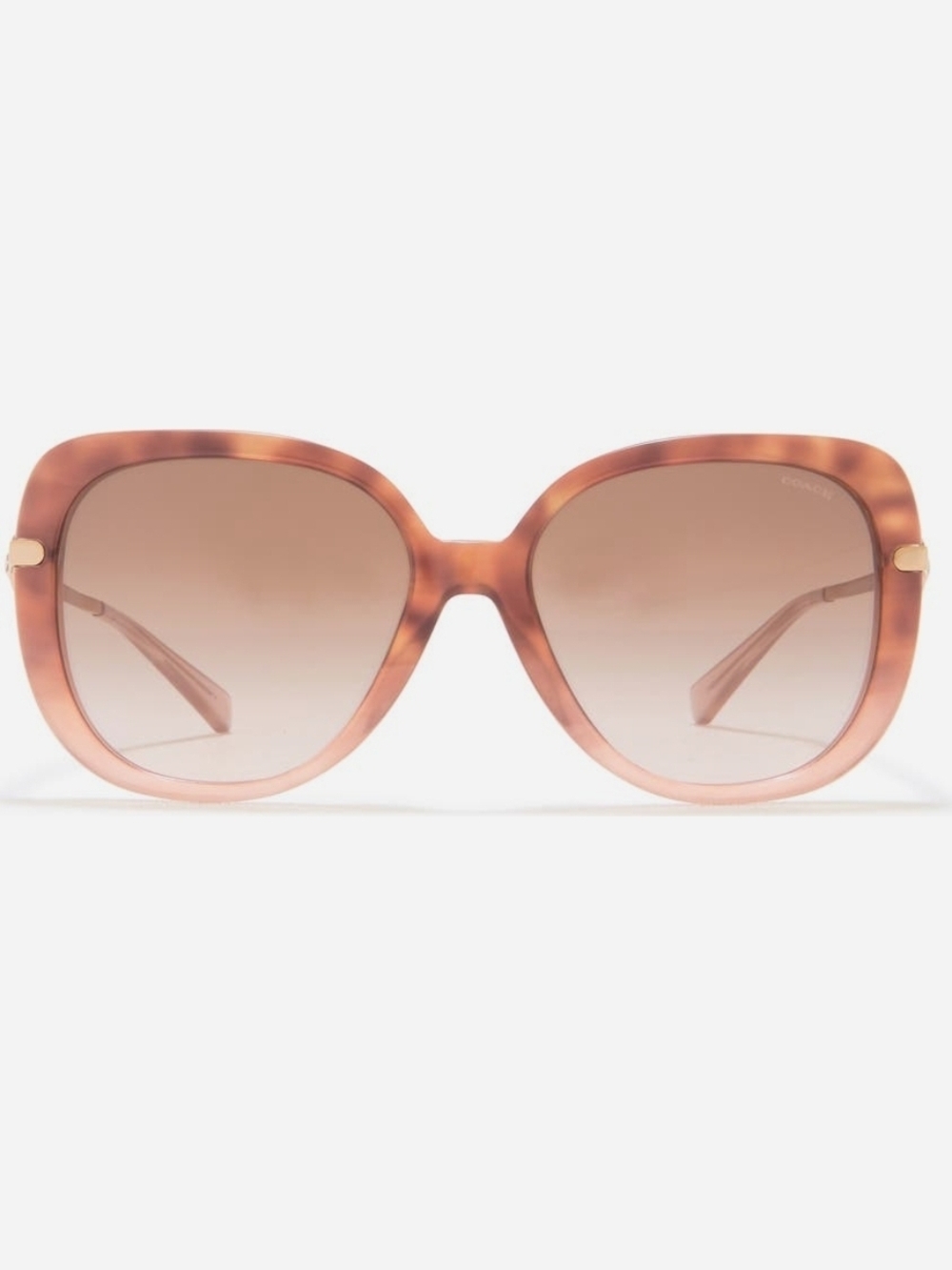 Coach 55mm Gradient Square Sunglasses Tortoiseshell Oversized NWT - Picture 2 of 3